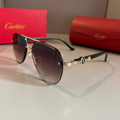 Cartier Metal Fashion Brown Lens Sunglasses for Men & Women - 935085 - detail image 3