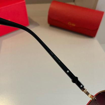 Cartier Metal Fashion Brown Lens Sunglasses for Men & Women - 935085 - detail image 8