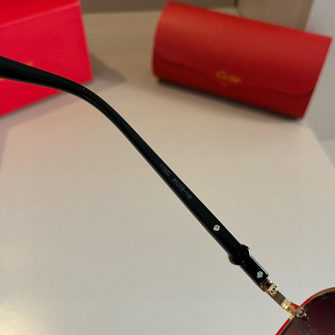Cartier Metal Fashion Brown Lens Sunglasses for Men & Women - 465769 - detail image 8