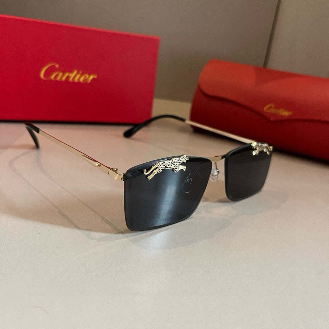 Cartier Lightweight Metal Rimless Gold Lens Sunglasses for Men & Wome - 432362