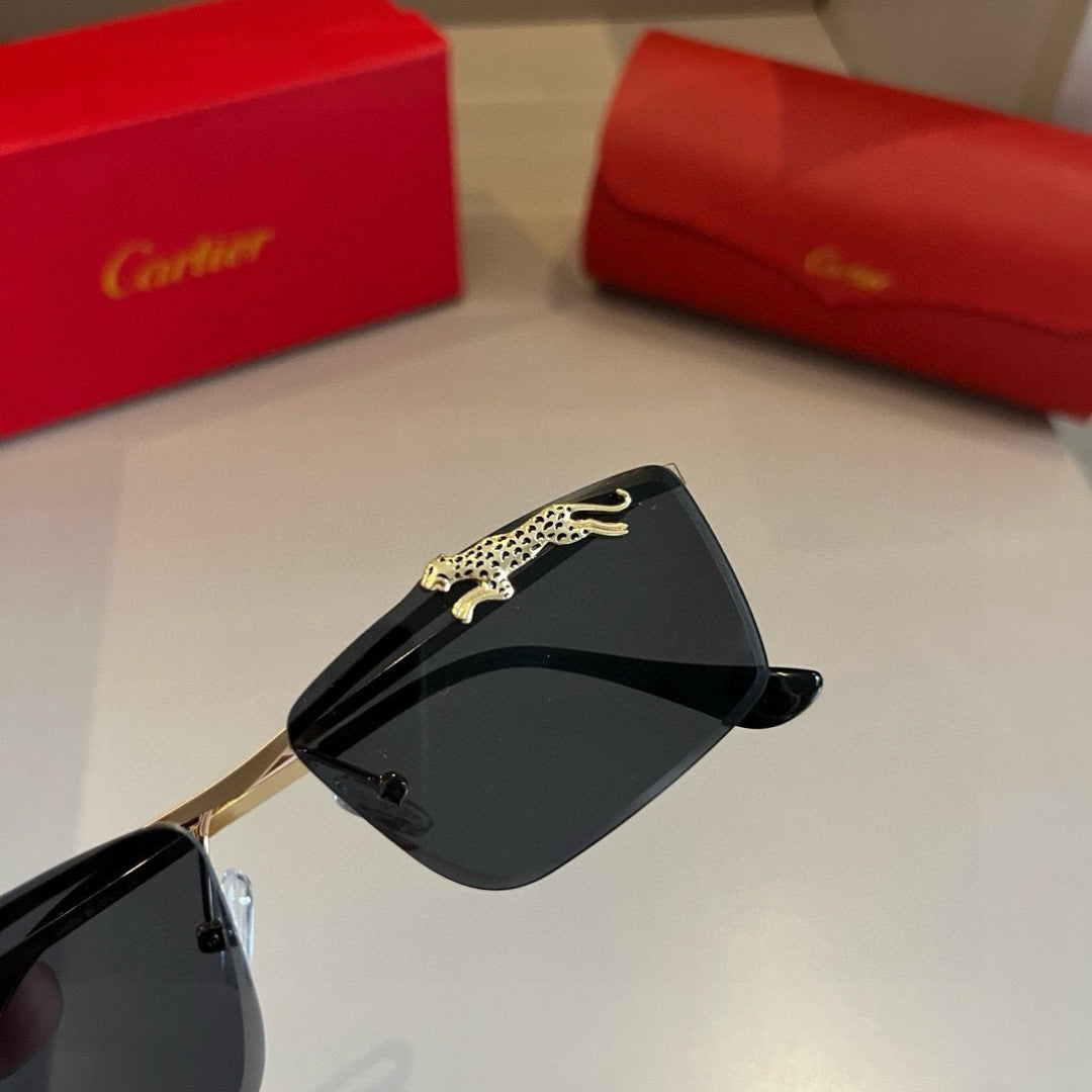 Cartier Lightweight Metal Rimless Gold Lens Sunglasses for Men & Wome - 465770 - detail image 6