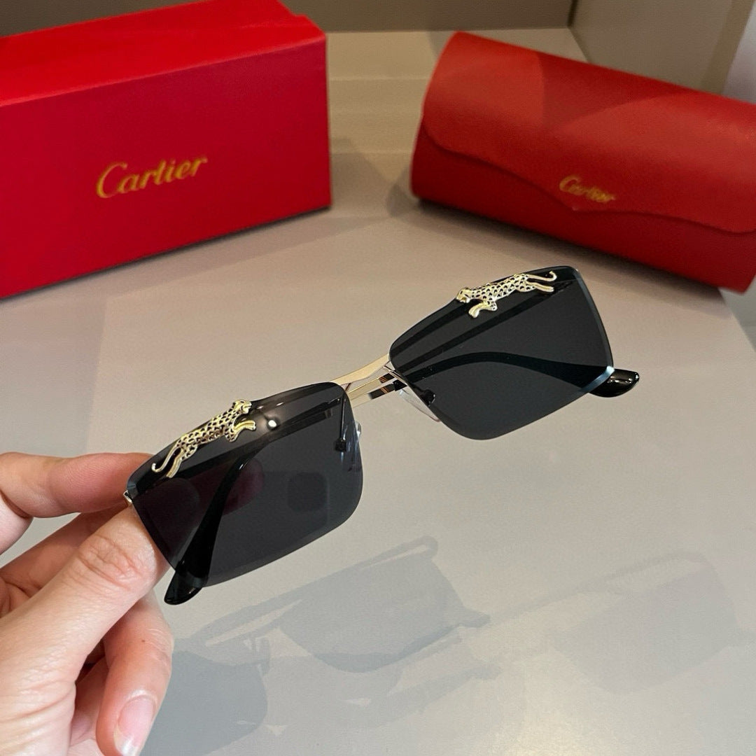 Cartier Lightweight Metal Rimless Gold Lens Sunglasses for Men & Wome - 432362 - detail image 5