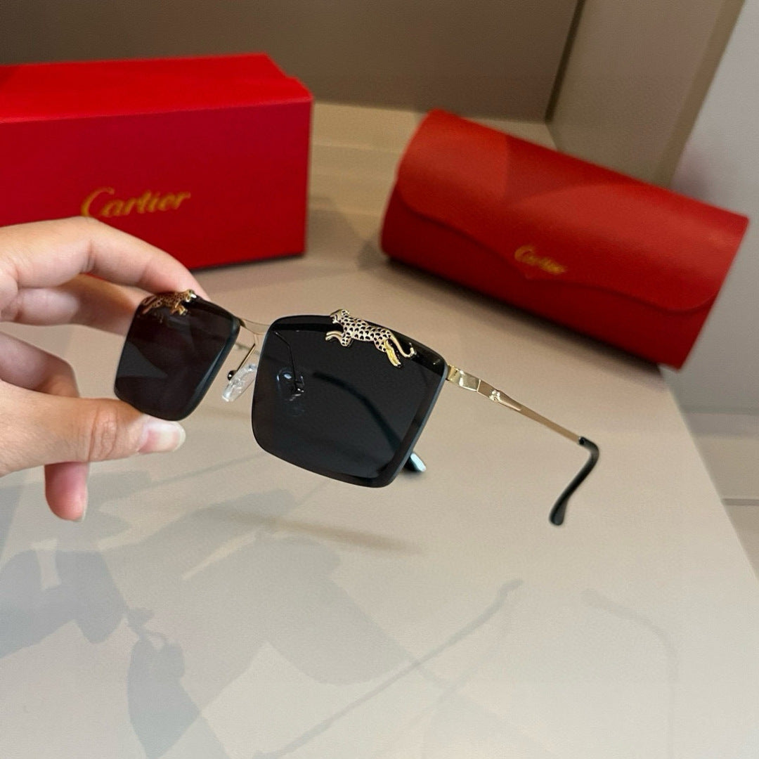 Cartier Lightweight Metal Rimless Gold Lens Sunglasses for Men & Wome - 432362 - detail image 3