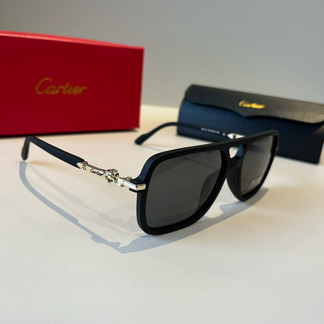 Cartier Fashion Black Lens Sunglasses for Men & Women - 449460