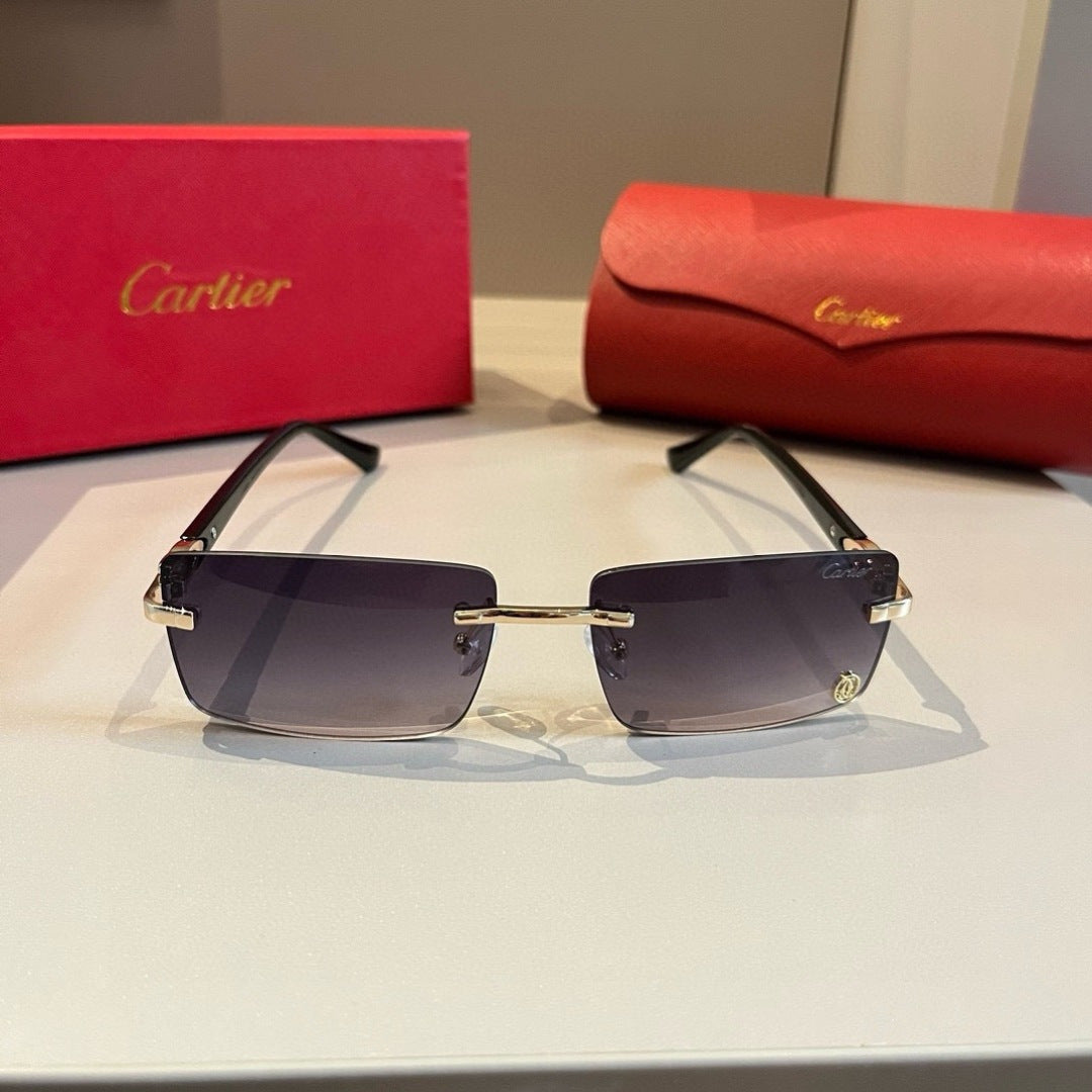 Cartier Lightweight Metal Rimless Silver Lens Sunglasses for Men & Wo - 465771 - detail image 2