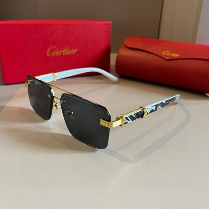 Cartier Lightweight Metal Rimless Gold Lens Sunglasses for Men & Wome - 449509 - detail image 4
