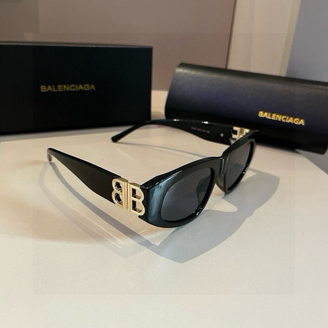 Balenciaga Rectangular Gold Lens Sunglasses for Men & Women - 416116