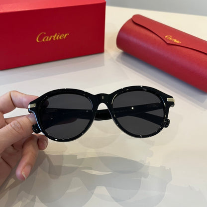 Cartier Lightweight Metal Rimless Black Lens Sunglasses for Men & Wom - 449510 - detail image 4