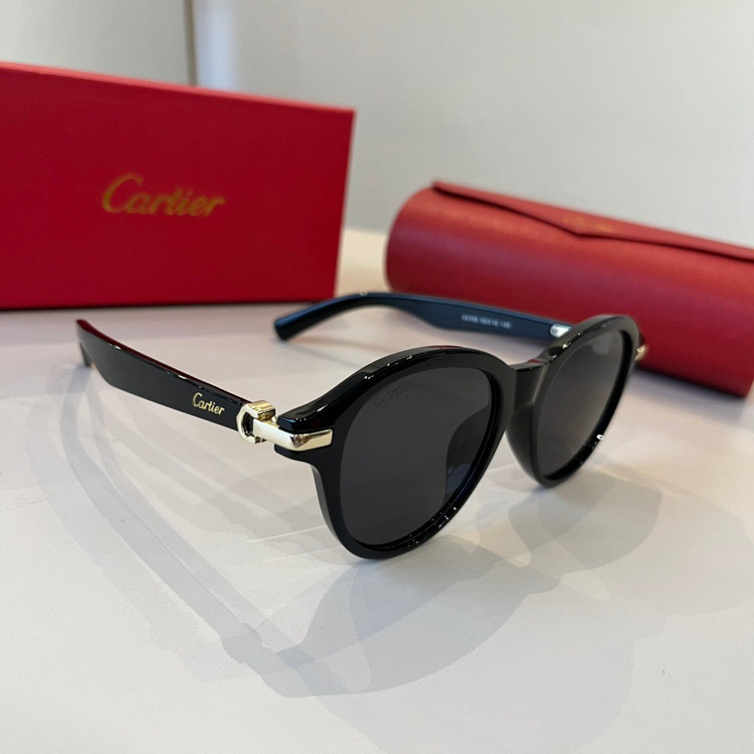 Cartier Lightweight Metal Rimless Black Lens Sunglasses for Men & Wom - 415871