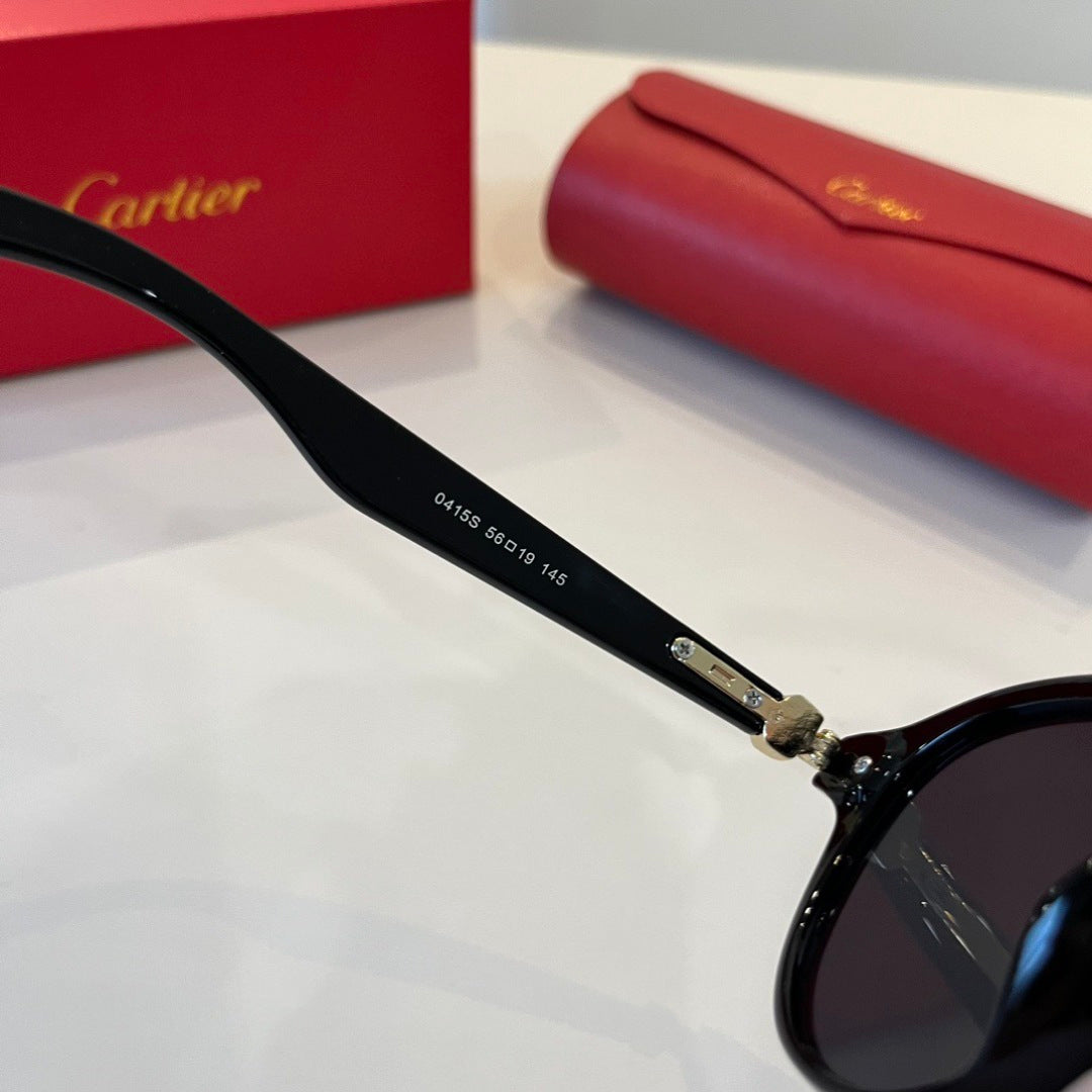Cartier Lightweight Metal Rimless Black Lens Sunglasses for Men & Wom - 449510 - detail image 8