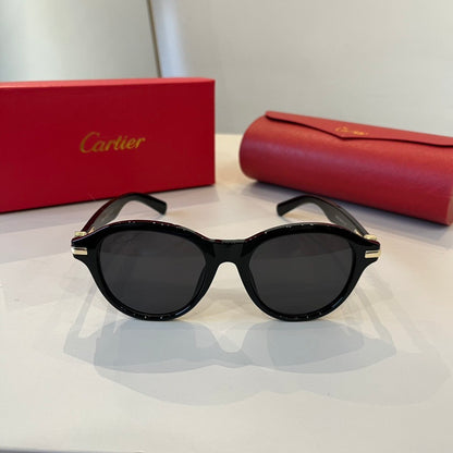 Cartier Lightweight Metal Rimless Black Lens Sunglasses for Men & Wom - 487333 - detail image 2