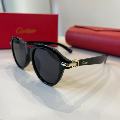 Cartier Lightweight Metal Rimless Black Lens Sunglasses for Men & Wom - 487333 - detail image 3