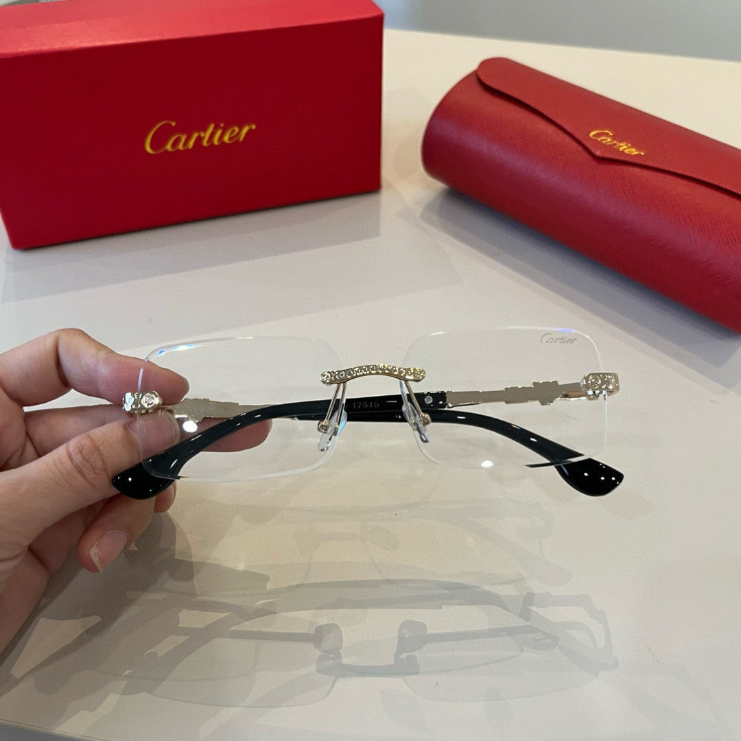 Cartier Lightweight Metal Rimless Silver Lens Sunglasses for Men & Wo - 935106 - detail image 6