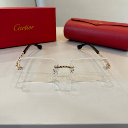 Cartier Lightweight Metal Rimless Silver Lens Sunglasses for Men & Wo - 935106 - detail image 2
