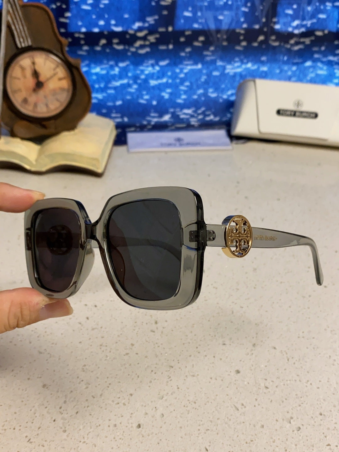 Burberry Square Black Lens Sunglasses for Women - 487423 - detail image 6