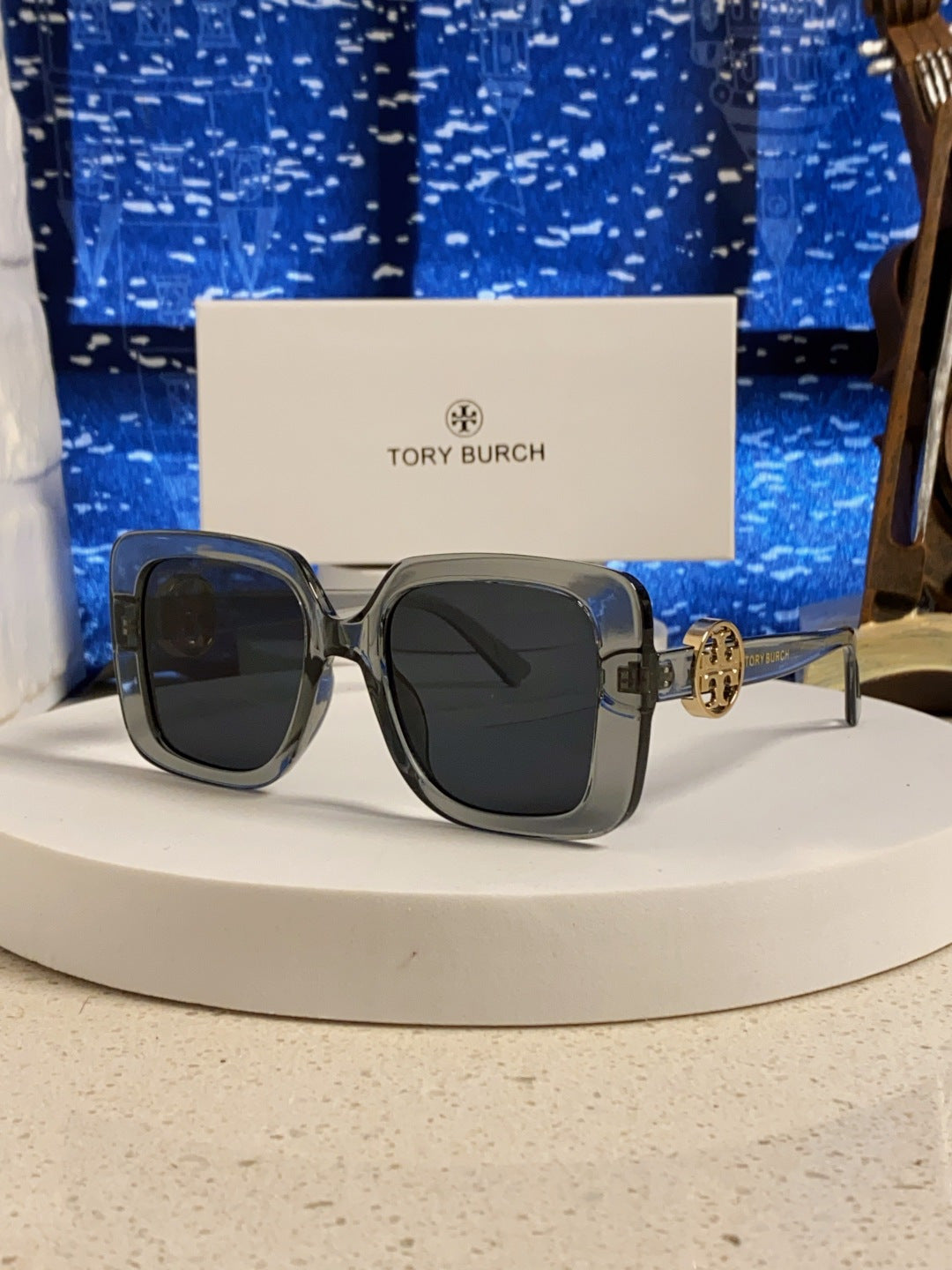 Burberry Square Black Lens Sunglasses for Women - 432506