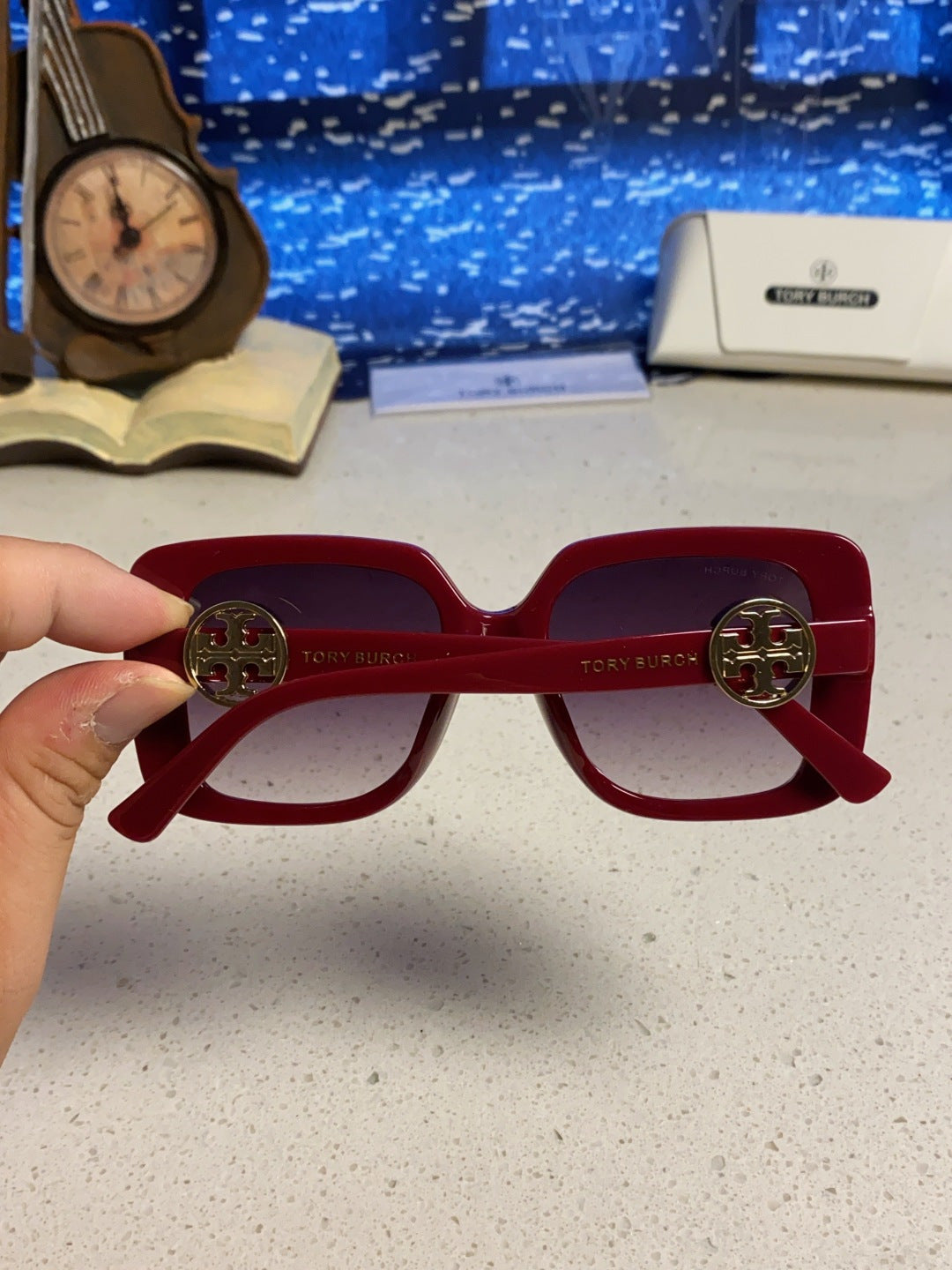 Burberry Square Red Lens Sunglasses for Women - 432507 - detail image 5
