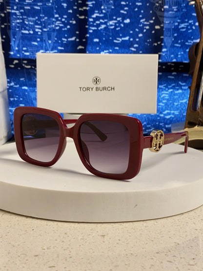 Burberry Square Red Lens Sunglasses for Women - 432507