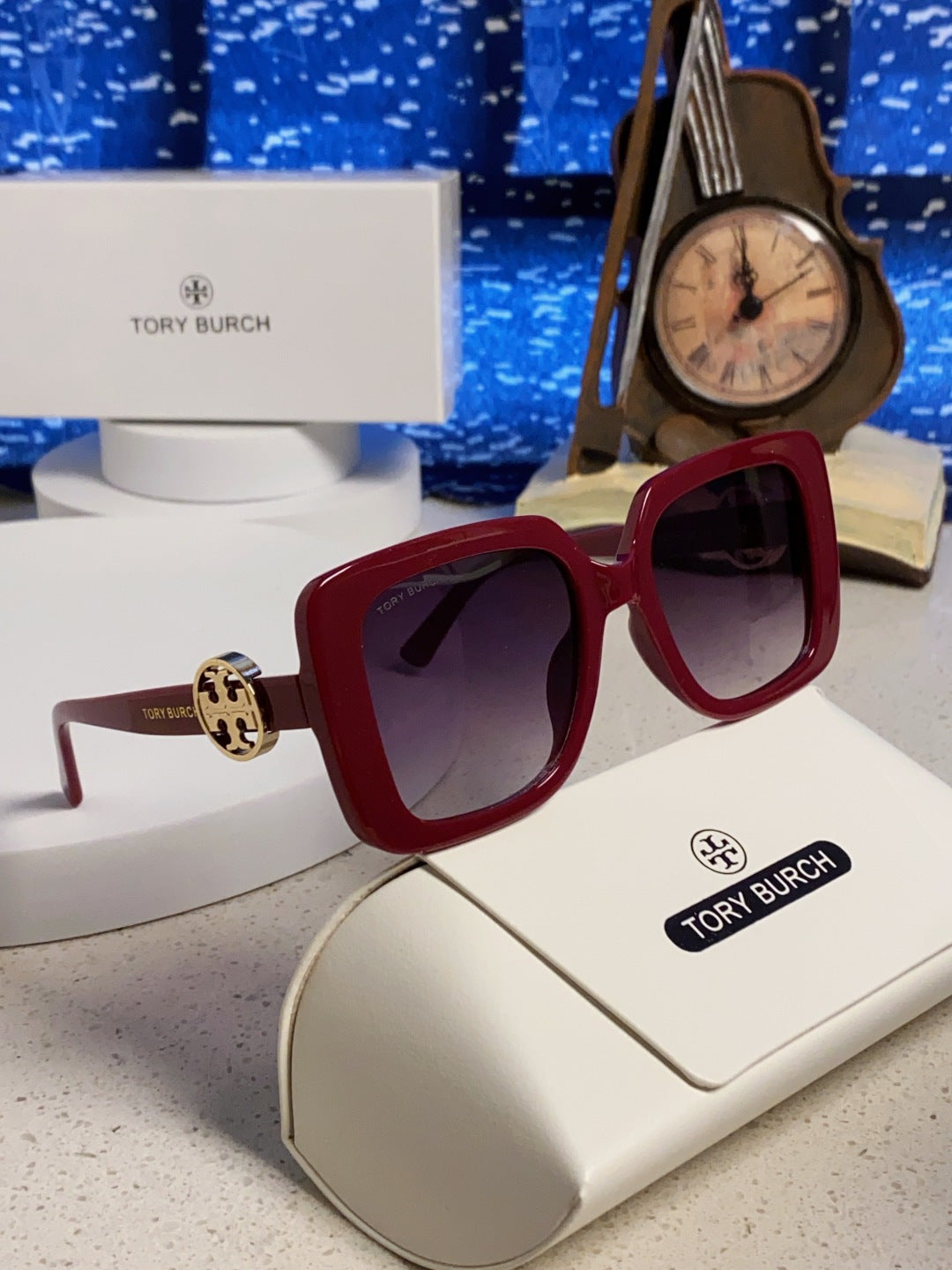 Burberry Square Red Lens Sunglasses for Women - 432507 - detail image 10