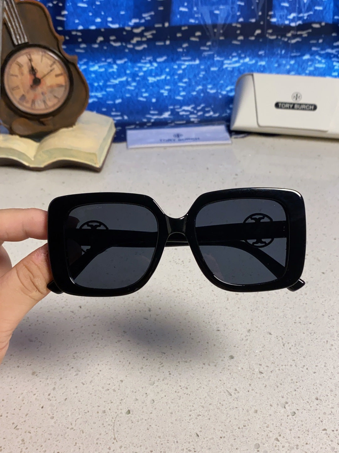 Burberry Square Black Lens Sunglasses for Women - 432510 - detail image 4