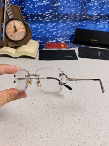 Cartier Metal Square Silver Lens Sunglasses for Men & Women - 487349 - detail image 5