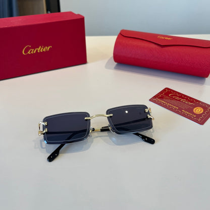 Cartier Lightweight Metal Rimless Red Lens Sunglasses for Men & Women - 867178 - detail image 7