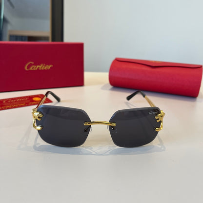 Cartier Lightweight Metal Rimless Red Lens Sunglasses for Men & Women - 398990 - detail image 2