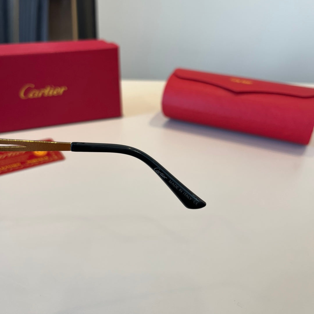 Cartier Lightweight Metal Rimless Red Lens Sunglasses for Men & Women - 867179 - detail image 4