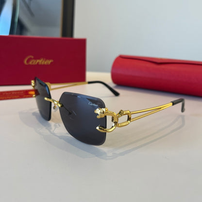 Cartier Lightweight Metal Rimless Red Lens Sunglasses for Men & Women - 398990 - detail image 3