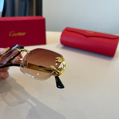 Cartier Lightweight Metal Rimless Red Lens Sunglasses for Men & Women - 449514 - detail image 6