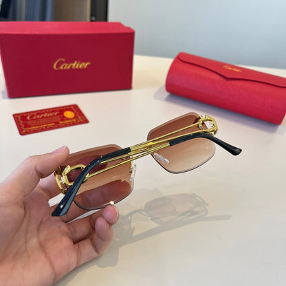 Cartier Lightweight Metal Rimless Red Lens Sunglasses for Men & Women - 398991 - detail image 4
