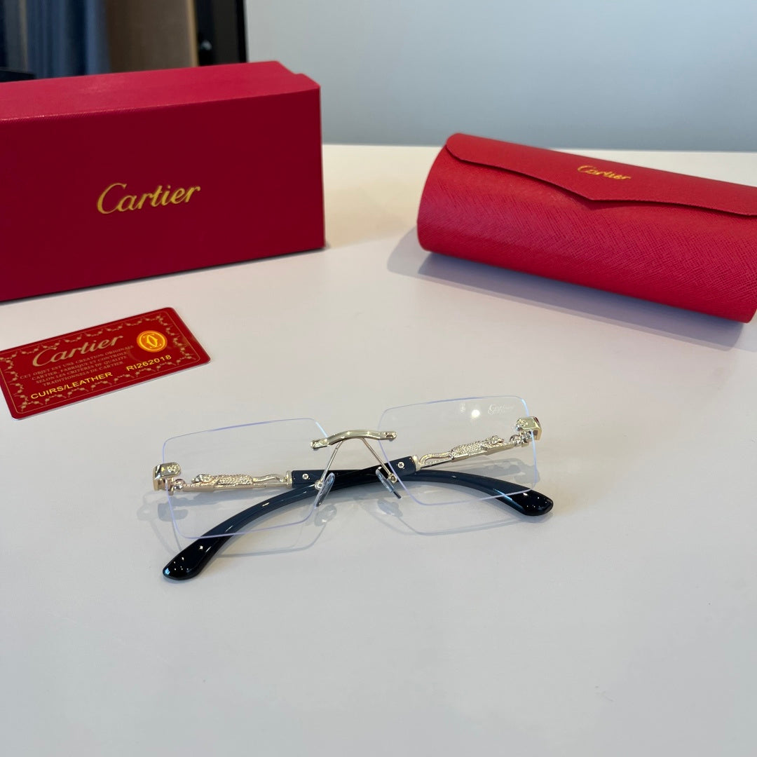 Cartier Lightweight Metal Rimless Silver Lens Sunglasses for Men & Wo - 867181 - detail image 10