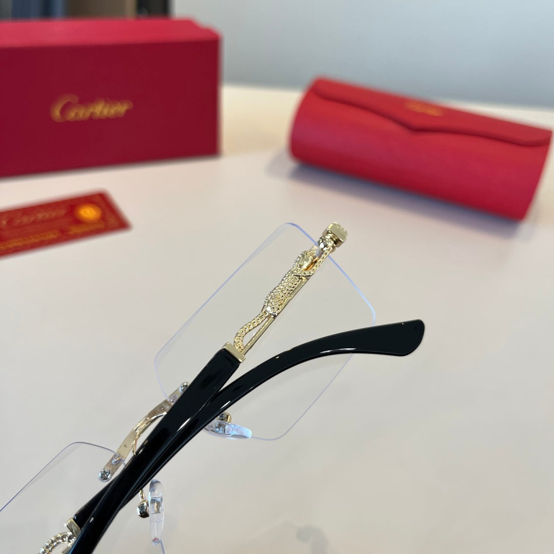 Cartier Lightweight Metal Rimless Silver Lens Sunglasses for Men & Wo - 998260 - detail image 6