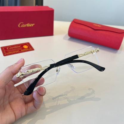 Cartier Lightweight Metal Rimless Silver Lens Sunglasses for Men & Wo - 867181 - detail image 5