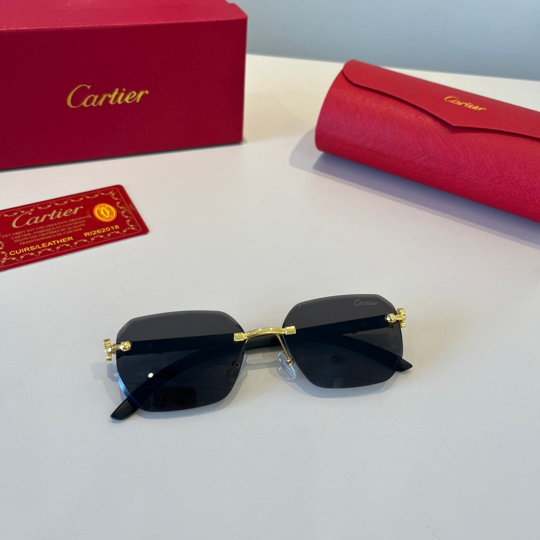 Cartier Lightweight Metal Rimless Silver Lens Sunglasses for Men & Wo - 867182 - detail image 10
