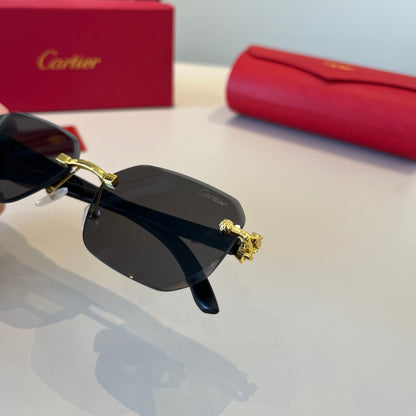 Cartier Lightweight Metal Rimless Silver Lens Sunglasses for Men & Wo - 867182 - detail image 8
