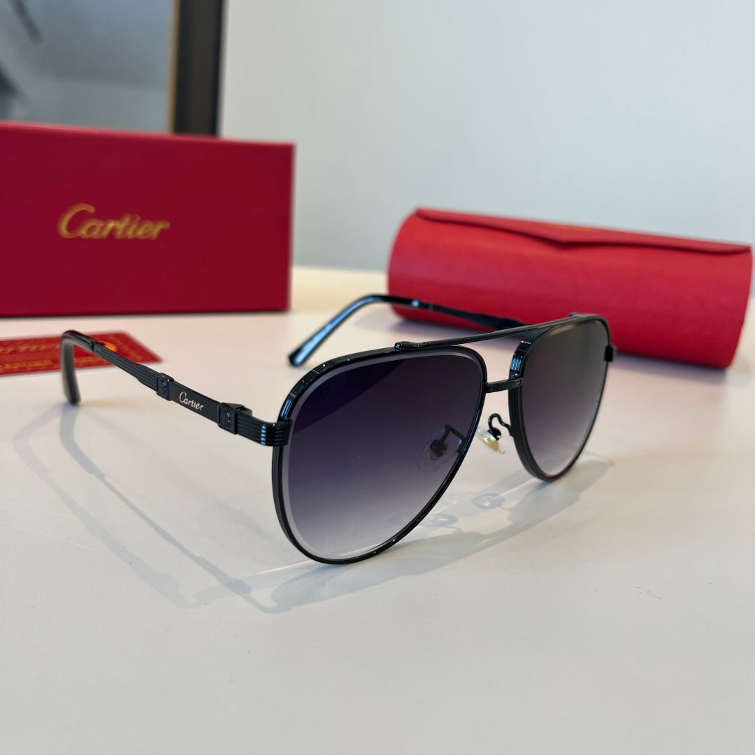 Cartier Lightweight Metal Rimless Silver Lens Sunglasses for Men & Wo - 867183