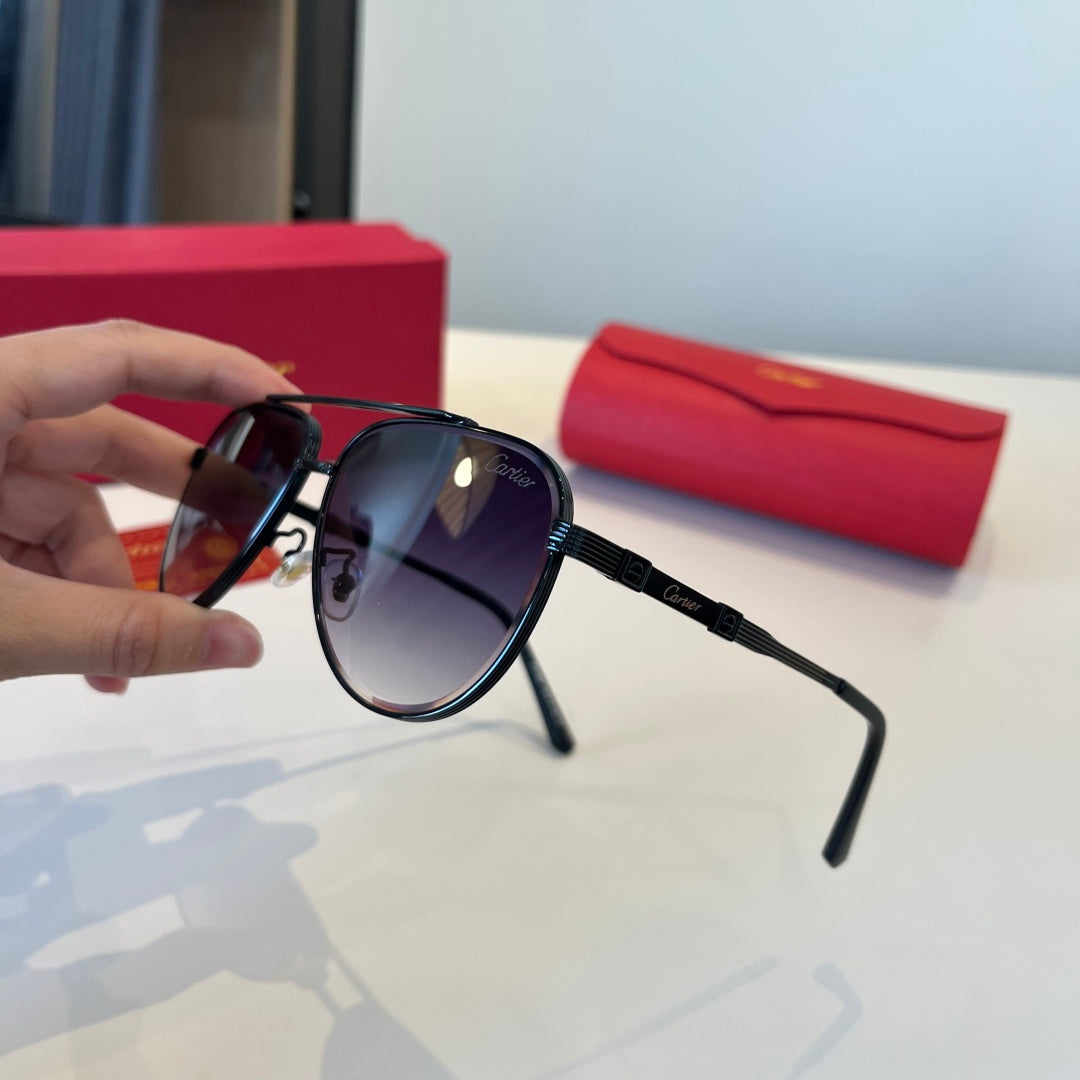 Cartier Lightweight Metal Rimless Silver Lens Sunglasses for Men & Wo - 867183 - detail image 4