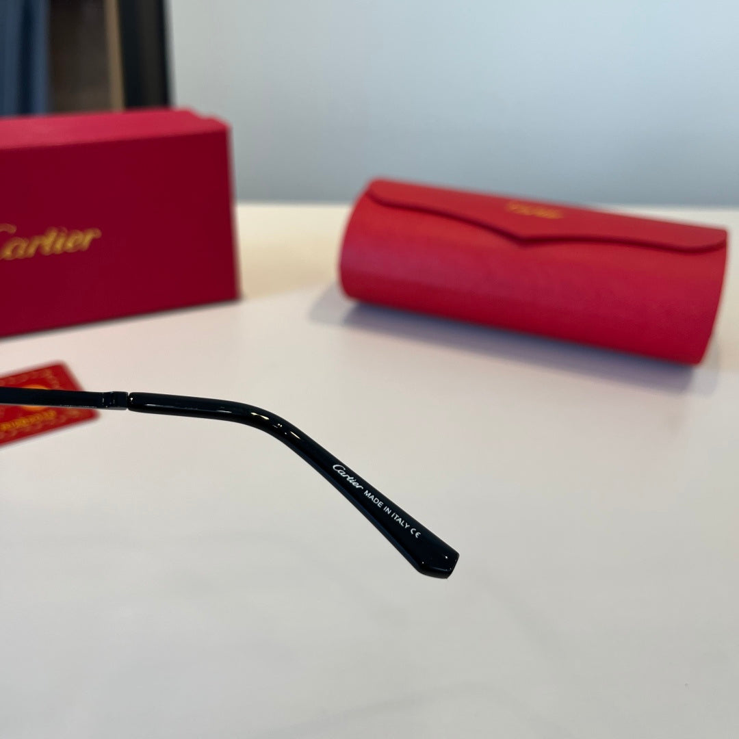Cartier Lightweight Metal Rimless Silver Lens Sunglasses for Men & Wo - 449505 - detail image 5
