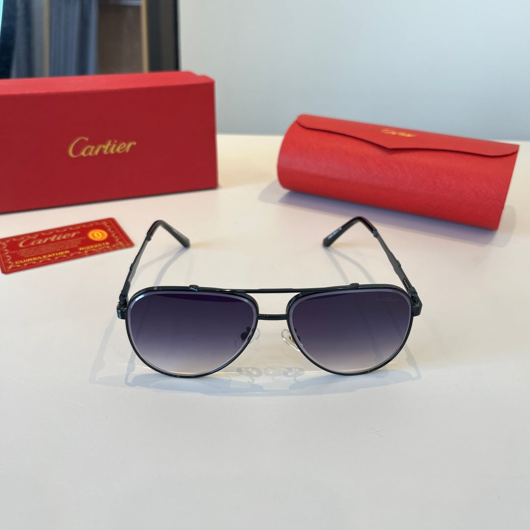 Cartier Lightweight Metal Rimless Silver Lens Sunglasses for Men & Wo - 867183 - detail image 2