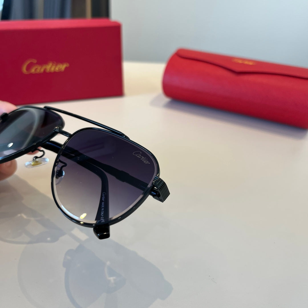 Cartier Lightweight Metal Rimless Silver Lens Sunglasses for Men & Wo - 449505 - detail image 9
