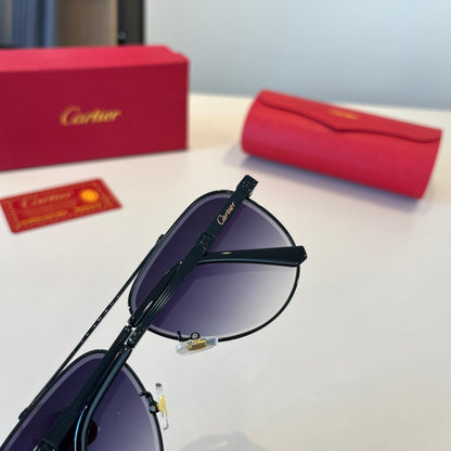 Cartier Lightweight Metal Rimless Silver Lens Sunglasses for Men & Wo - 398992 - detail image 8