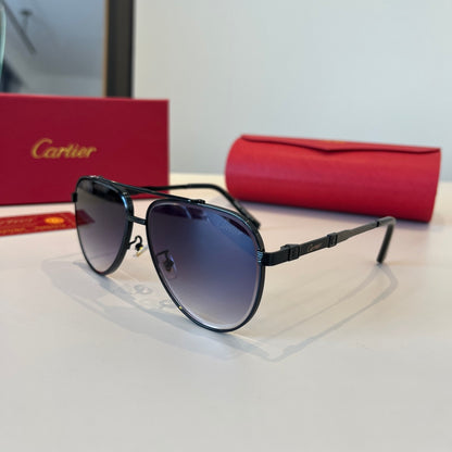 Cartier Lightweight Metal Rimless Silver Lens Sunglasses for Men & Wo - 998262 - detail image 3