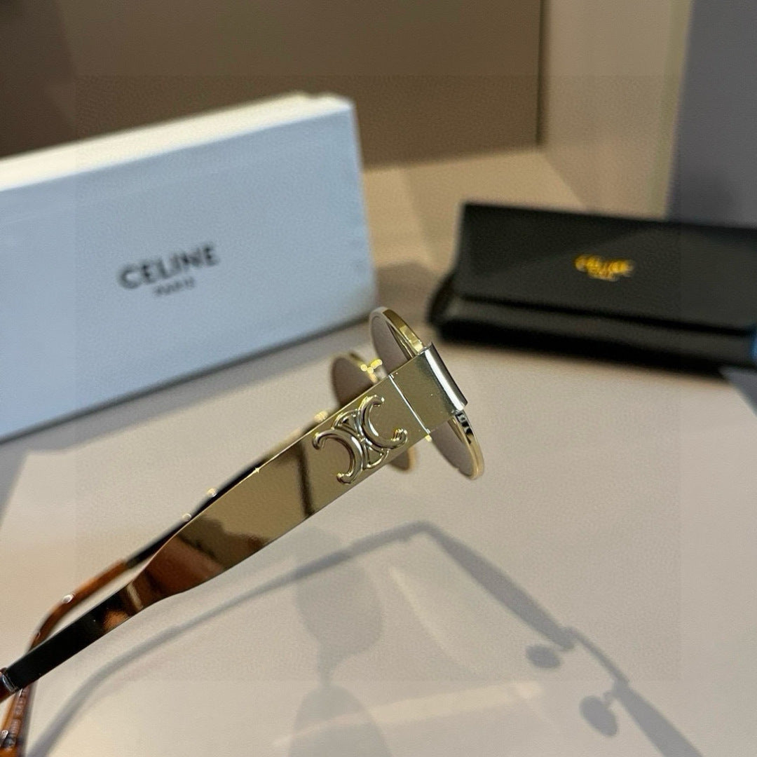 Celine Cat-Eye Gold Lens Sunglasses for Men & Women - 431968 - detail image 4