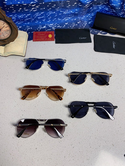 Cartier Folding Fashion Red Lens Sunglasses for Men & Women - detail image 12
