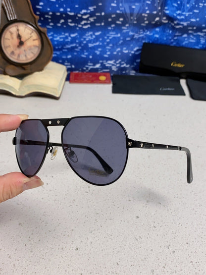 Cartier Folding Fashion Gray Lens Sunglasses for Men & Women - detail image 6