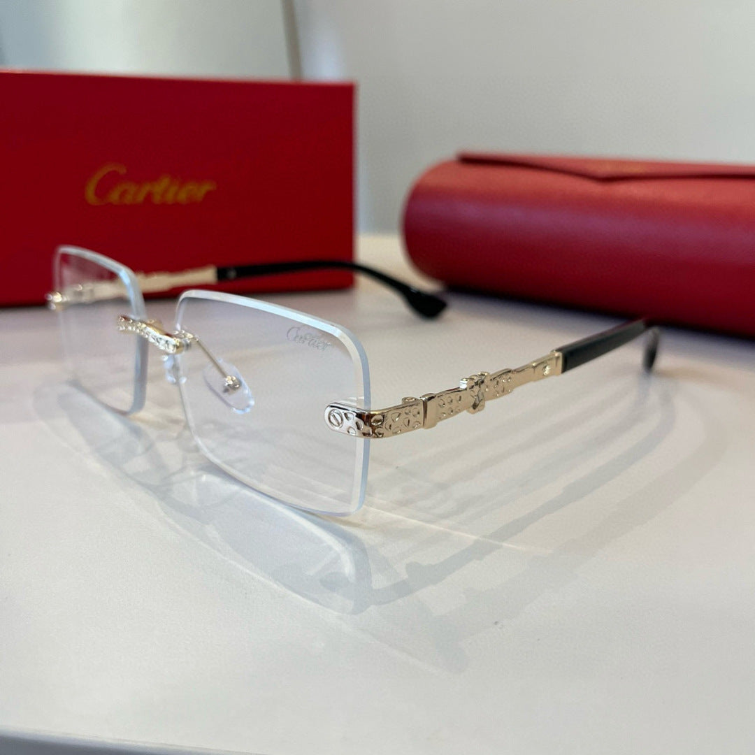 Cartier Lightweight Metal Rimless Silver Lens Sunglasses for Men & Wo - 998271 - detail image 3