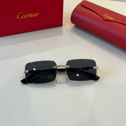 Cartier Lightweight Metal Rimless Silver Lens Sunglasses for Men & Wo - 998272 - detail image 5
