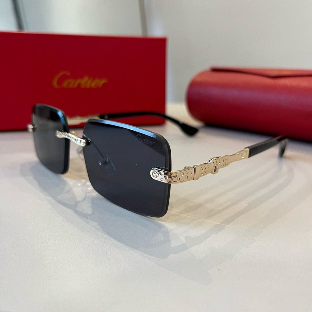 Cartier Lightweight Metal Rimless Silver Lens Sunglasses for Men & Wo - 998272 - detail image 3