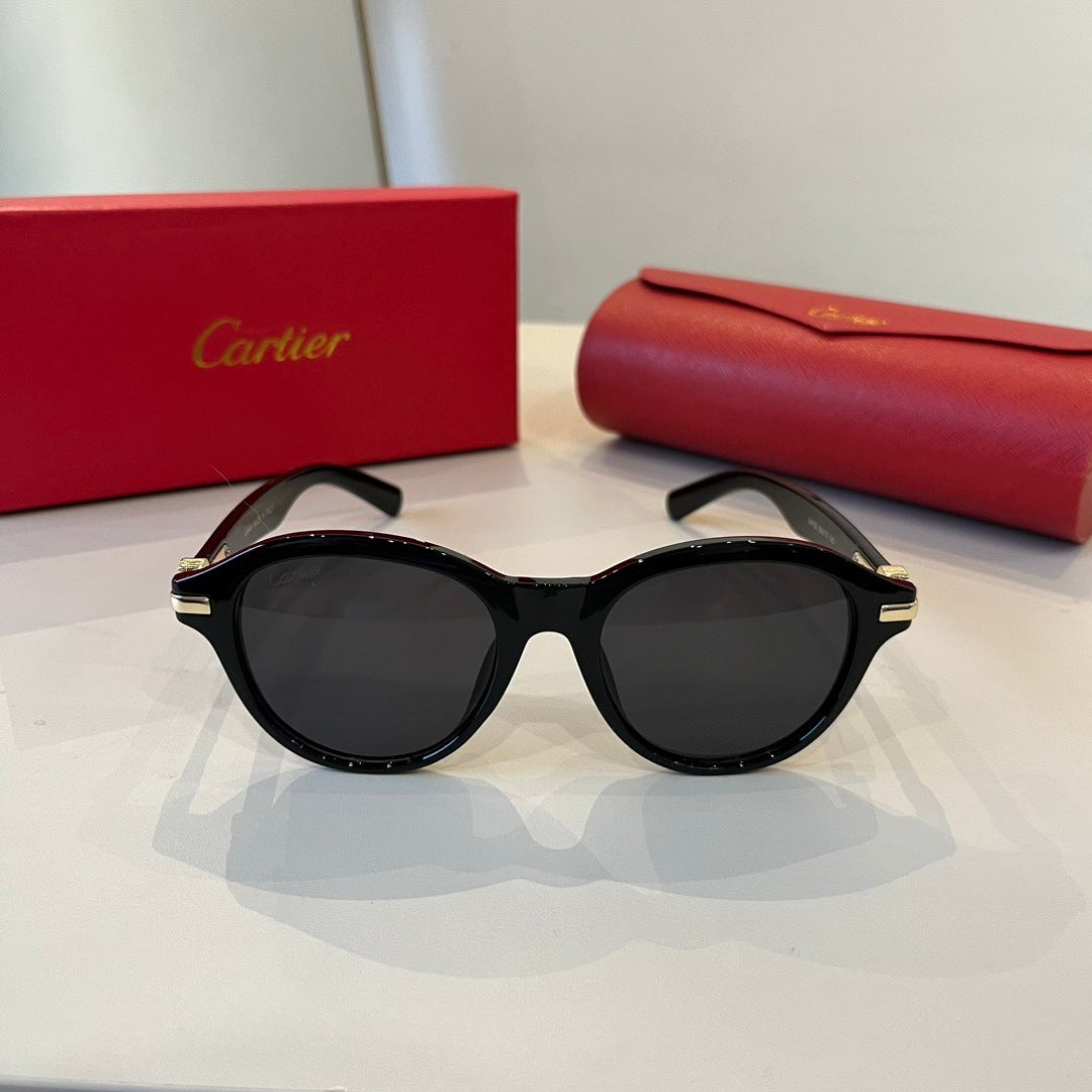 Cartier Lightweight Metal Rimless Black Lens Sunglasses for Men & Wom - 487297 - detail image 2